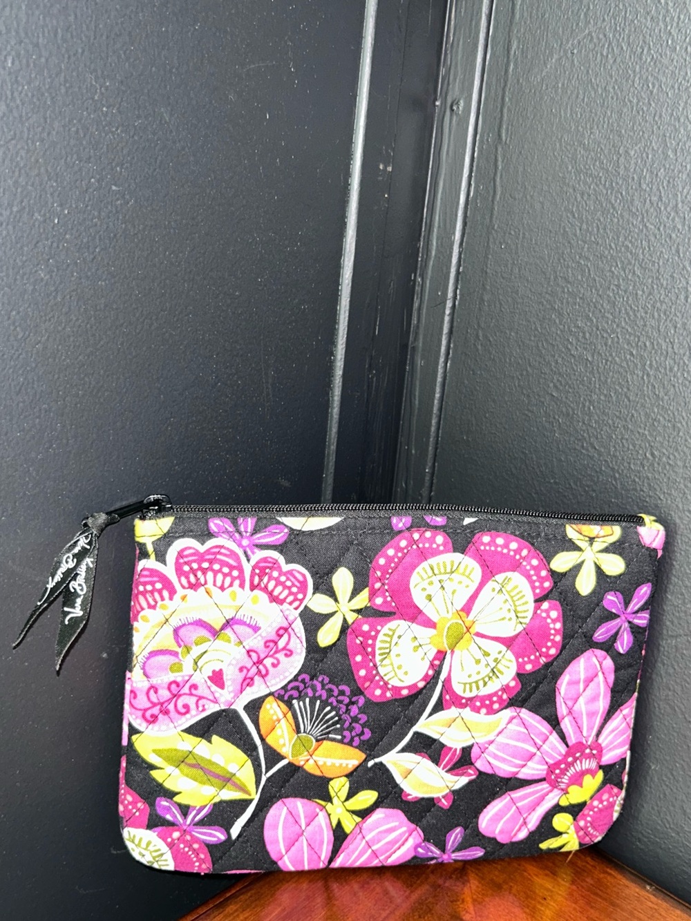 Y2K Vera Bradley in PIROUETTE PINK Large Coin COSMETIC CASE - Picture 2 of 9